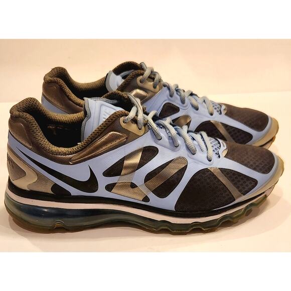 NIKE Air Max + 2012 Women's Size 9 Running Shoes Gray Light Blue - Picture 4 of 8